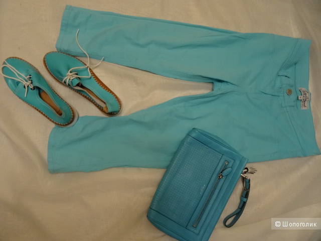 Бирюзовые капри  "FITT ORIGINALS", размер 42-44,  б/у