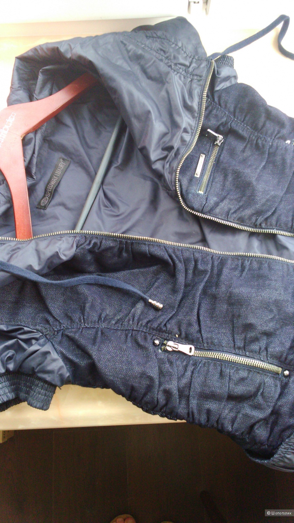 Джинсовая куртка с коротким рукавом и джинсовая юбка размер 42-44