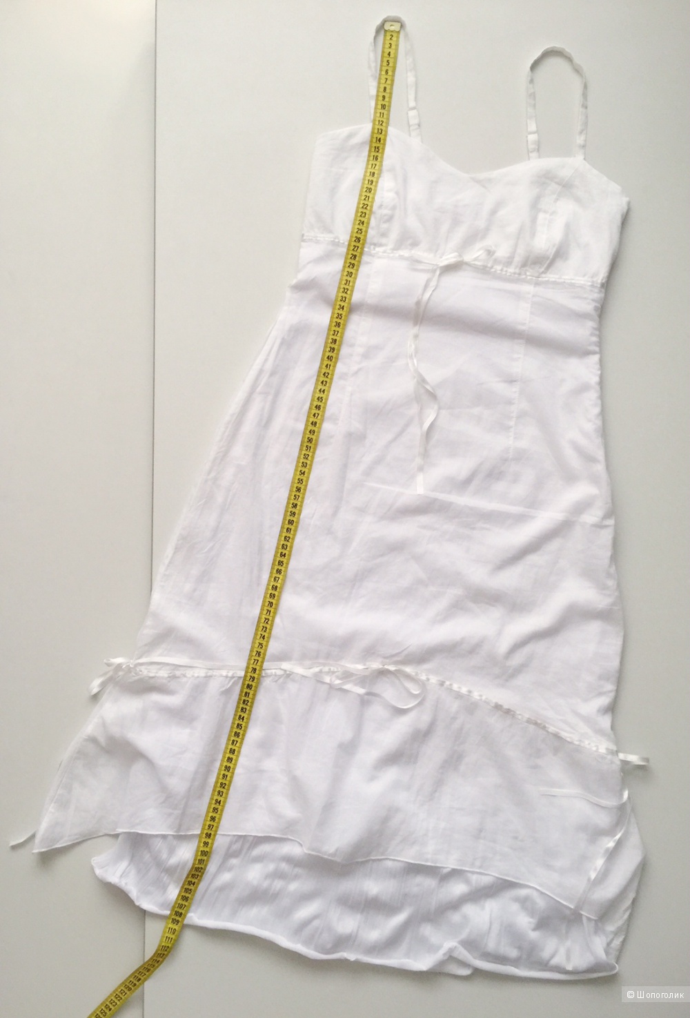 Белый  летний сарафан на бретелях марки CI MI размер xs