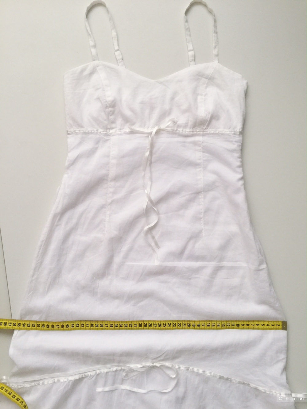 Белый  летний сарафан на бретелях марки CI MI размер xs