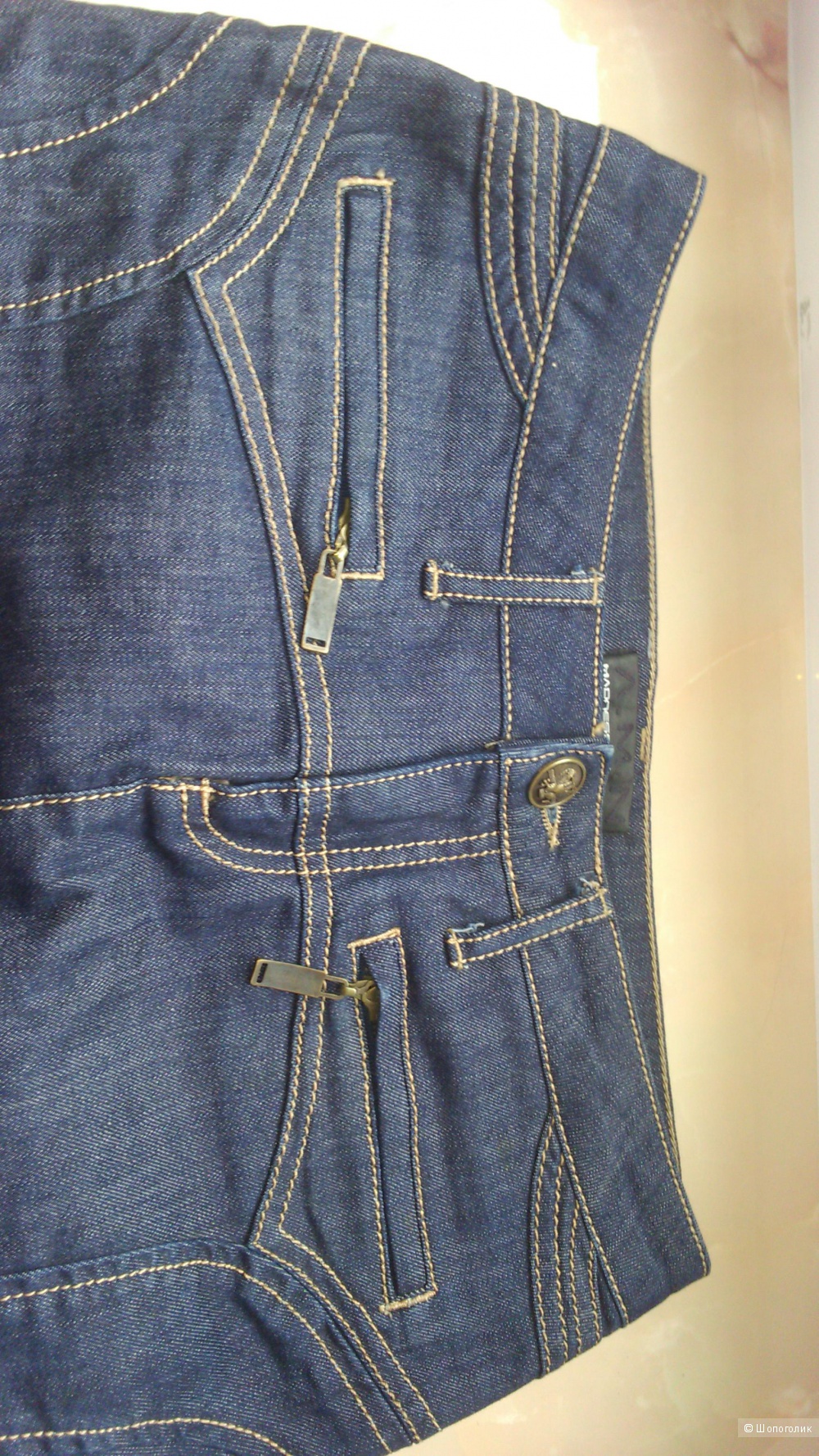 Джинсовая куртка с коротким рукавом и джинсовая юбка размер 42-44