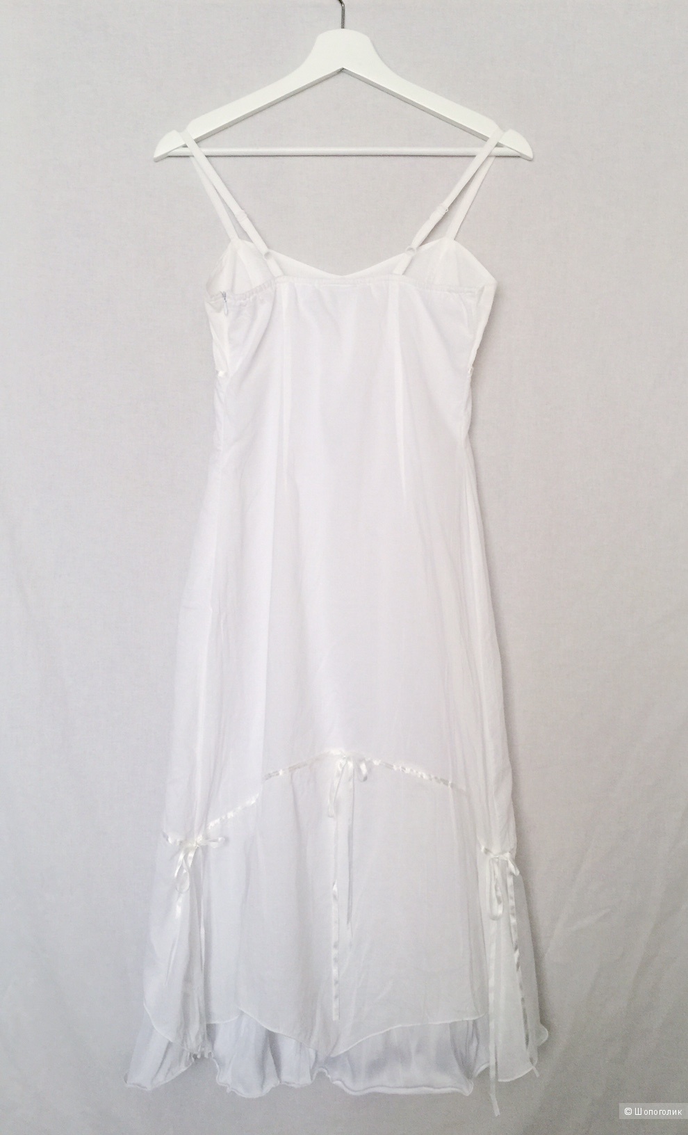 Белый  летний сарафан на бретелях марки CI MI размер xs