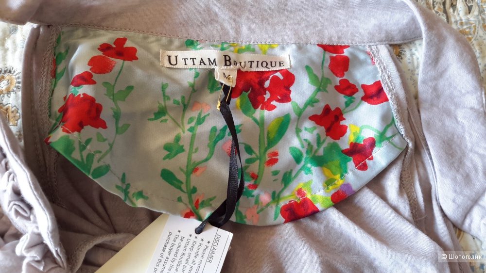 Блузка Uttam серого цвета размер М 100% хлопок