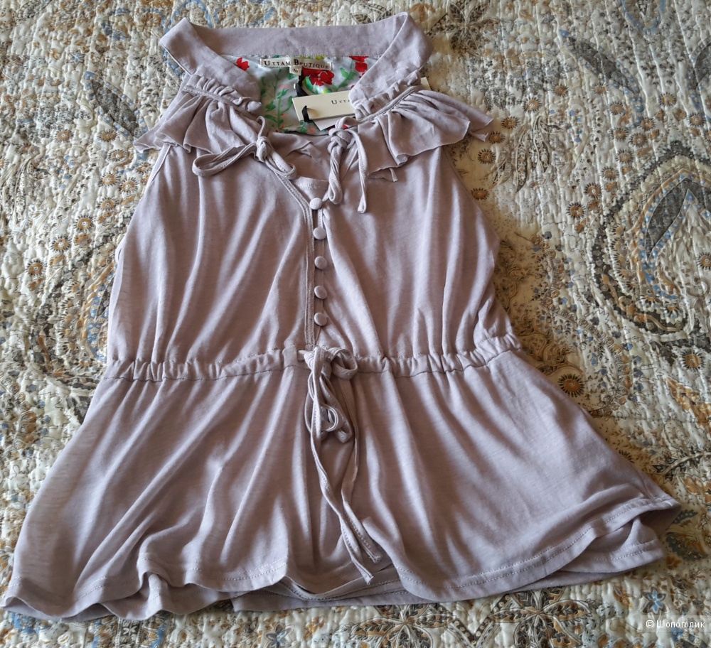 Блузка Uttam серого цвета размер М 100% хлопок