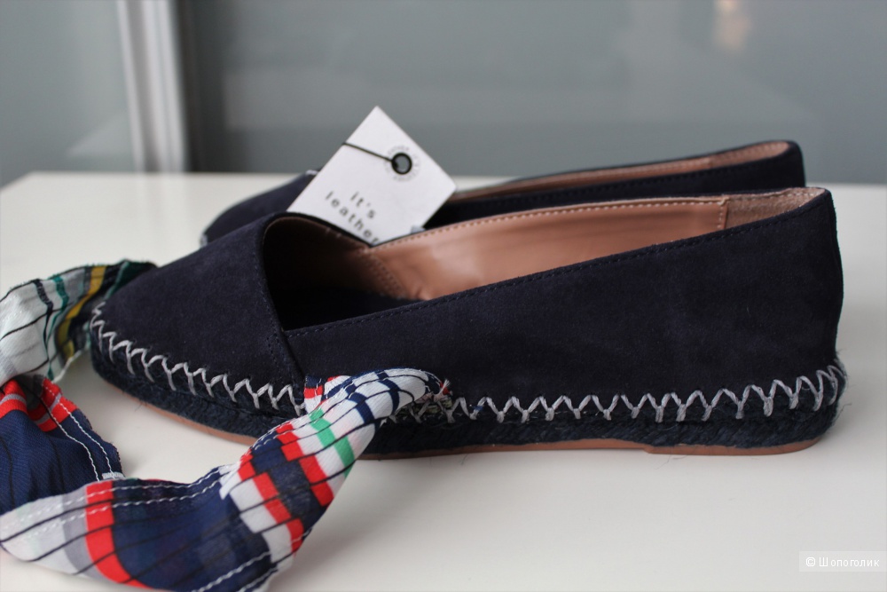 Новые замшевые эспадрильи с лентами Zara р-р 36