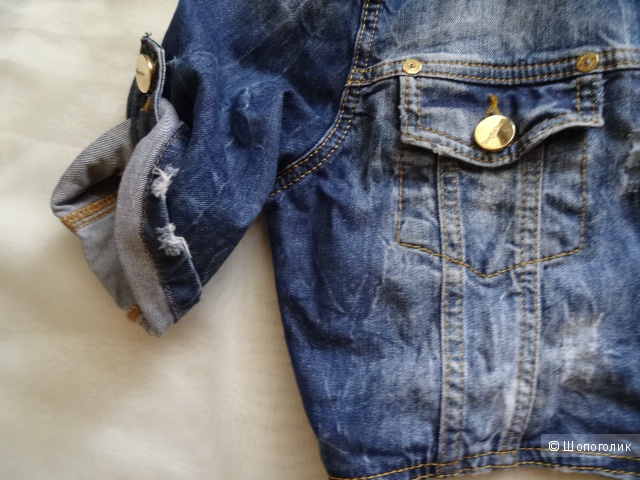 Укороченная джинсовая куртка "Cracpot jeans woman", размер L, б/у