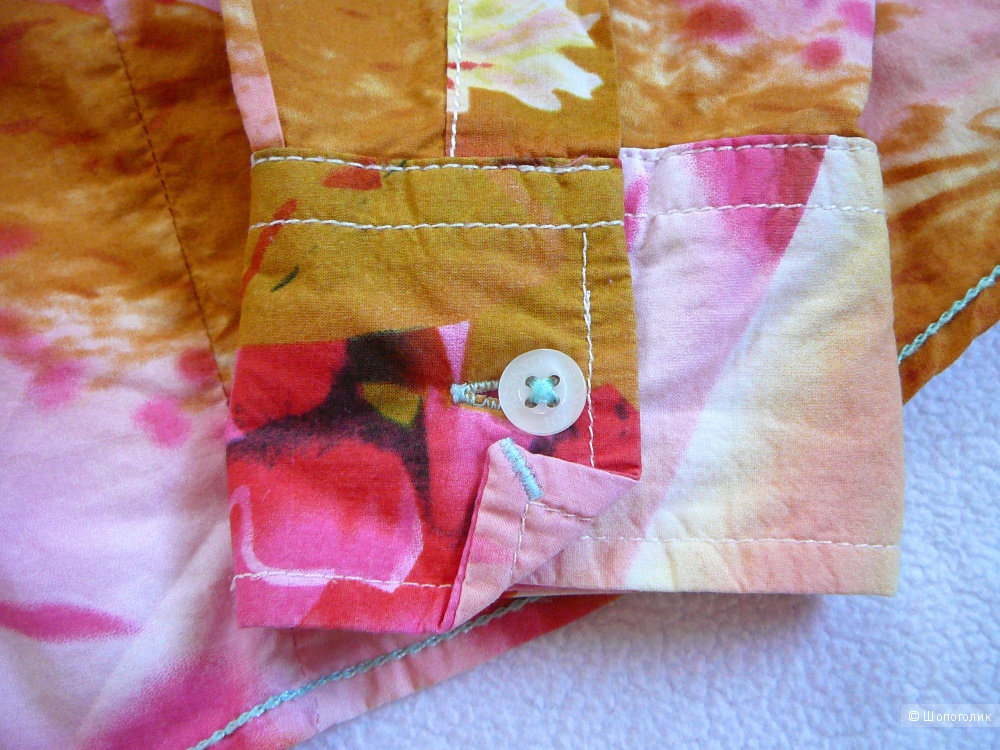 Стильная рубашка с цветами GANESH р44-46