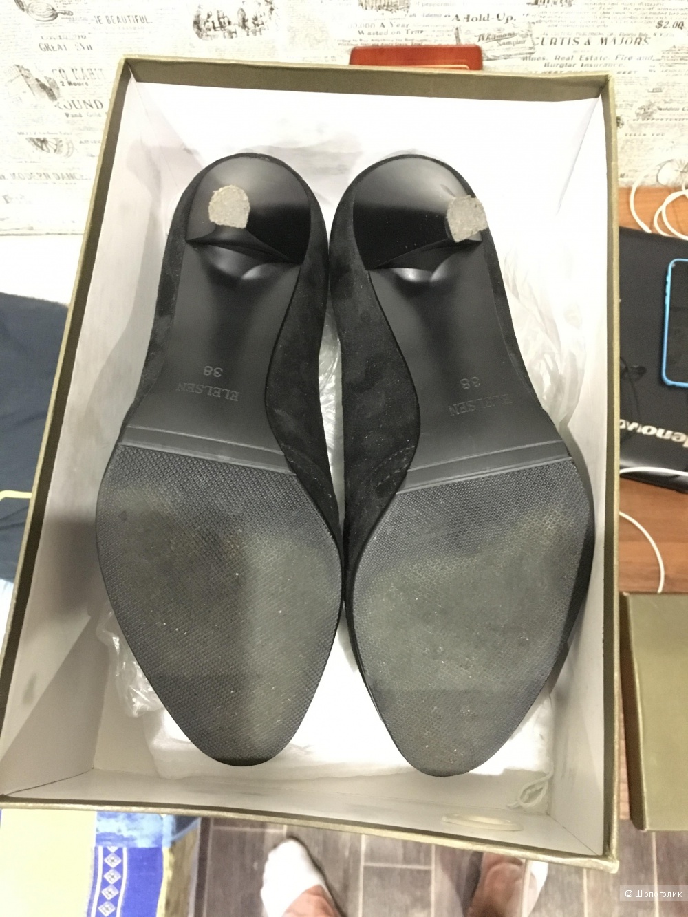 Замшевые туфли ELELSEN, 38 размера