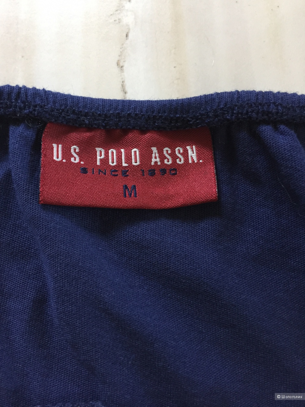 Топик U.S. Polo ASSN синего цвета, размер М