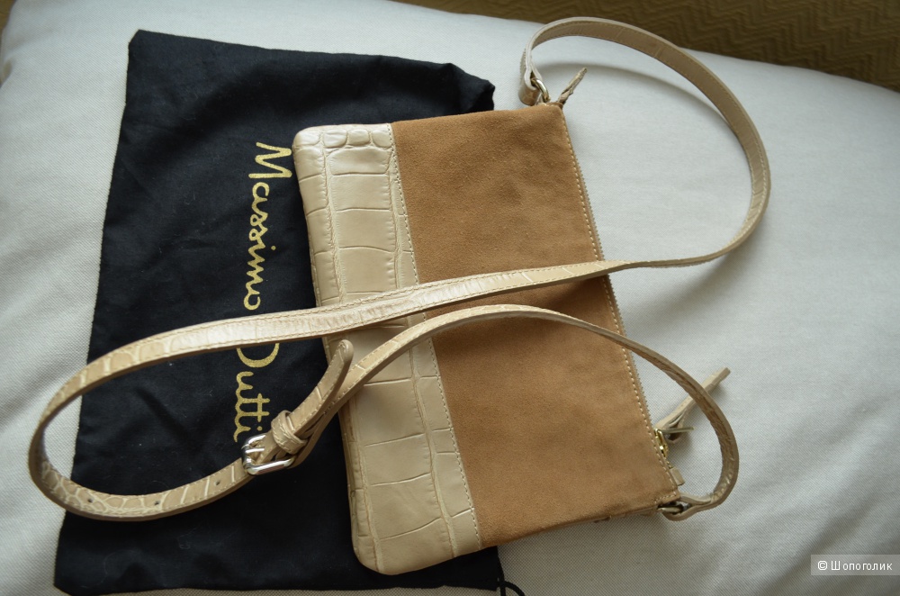 Стильная кожаная сумка Massimo Dutti