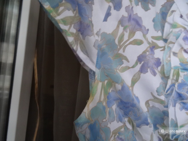 Блузка с цветочным принтом на кокетке "Zolla", размер S, б/у