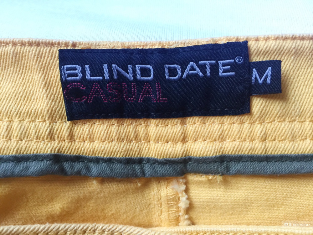 Юбка короткая  джинсовая  желтая марка  Blind DATE  размер M