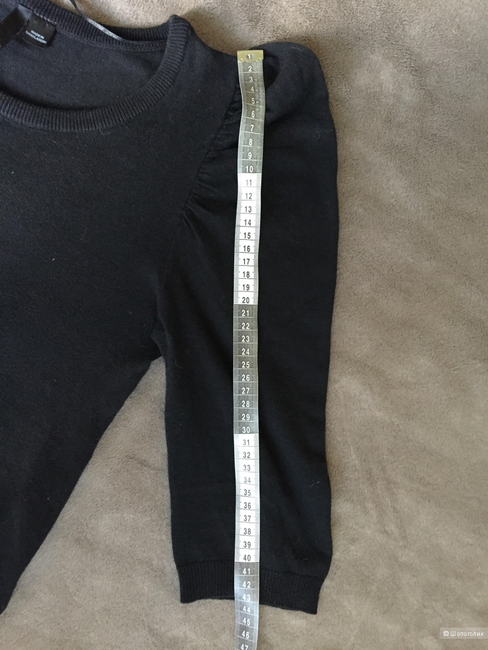 Черный свитер французской марки Camaieu на размер М. Можно на S.