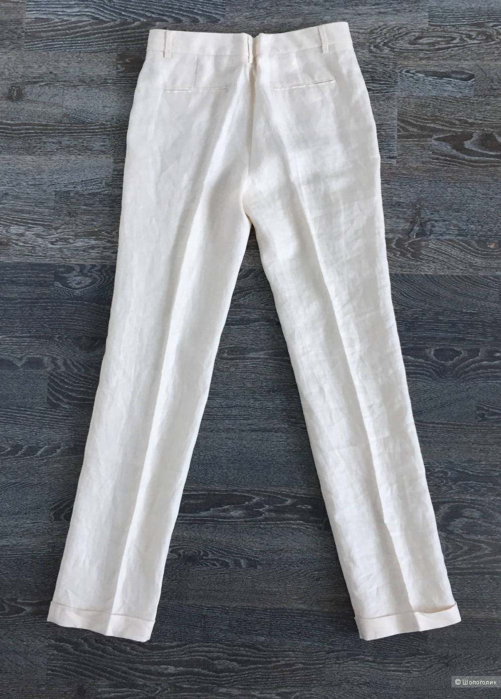Льняные брюки Massimo Dutti бежевые размер 40-42 рус.