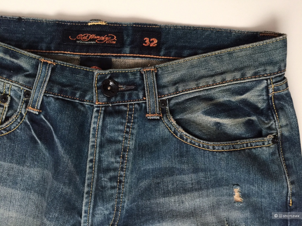 Джинсы мужские марки  Ed Hardy denim by Christian Audiaier размер 32