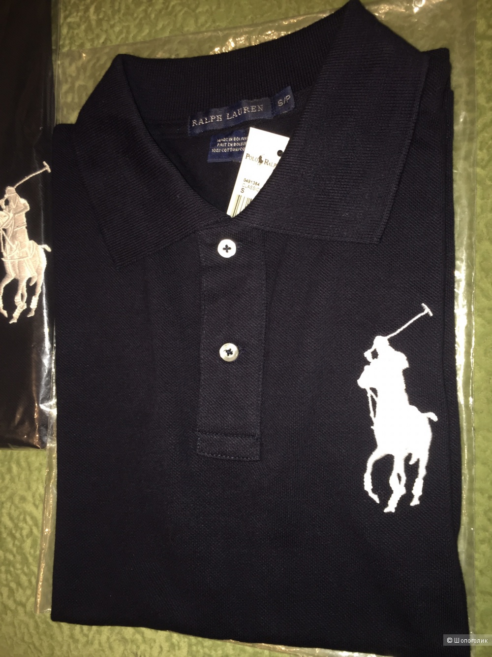Новая тёмно-синяя рубашка поло Ralph Lauren оригинал размер S классик фит