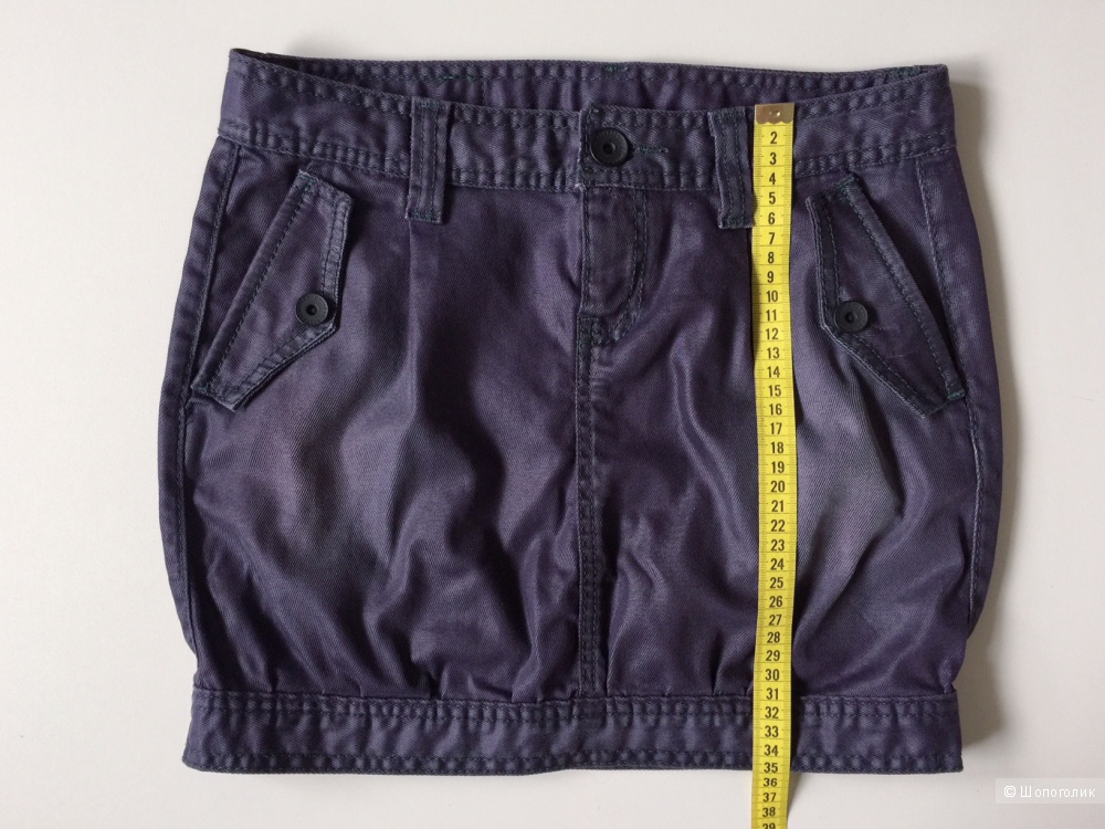 Джинсовая мини юбка тюльпан от марки Benetton размер 40-42