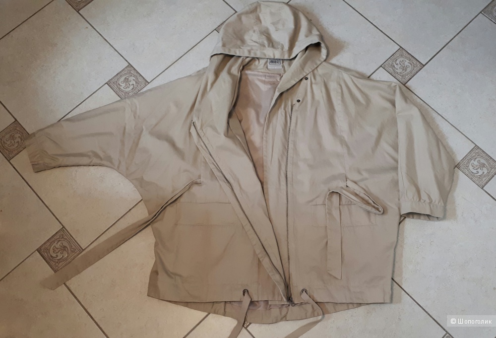 Куртка-ветровка Object свободного покроя из мягкого плотного хлопка с капюшоном на международный M/L