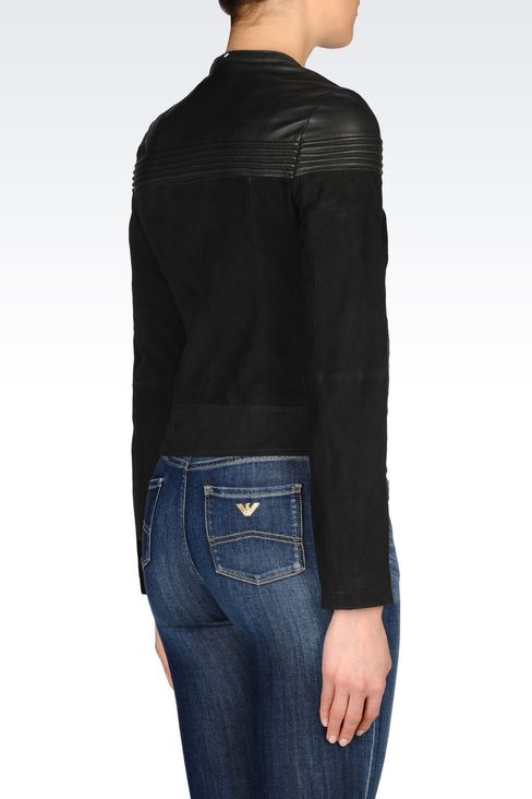Кожаная куртка "Armani Jeans" размер 44 IT, 44-42 Россия может 46