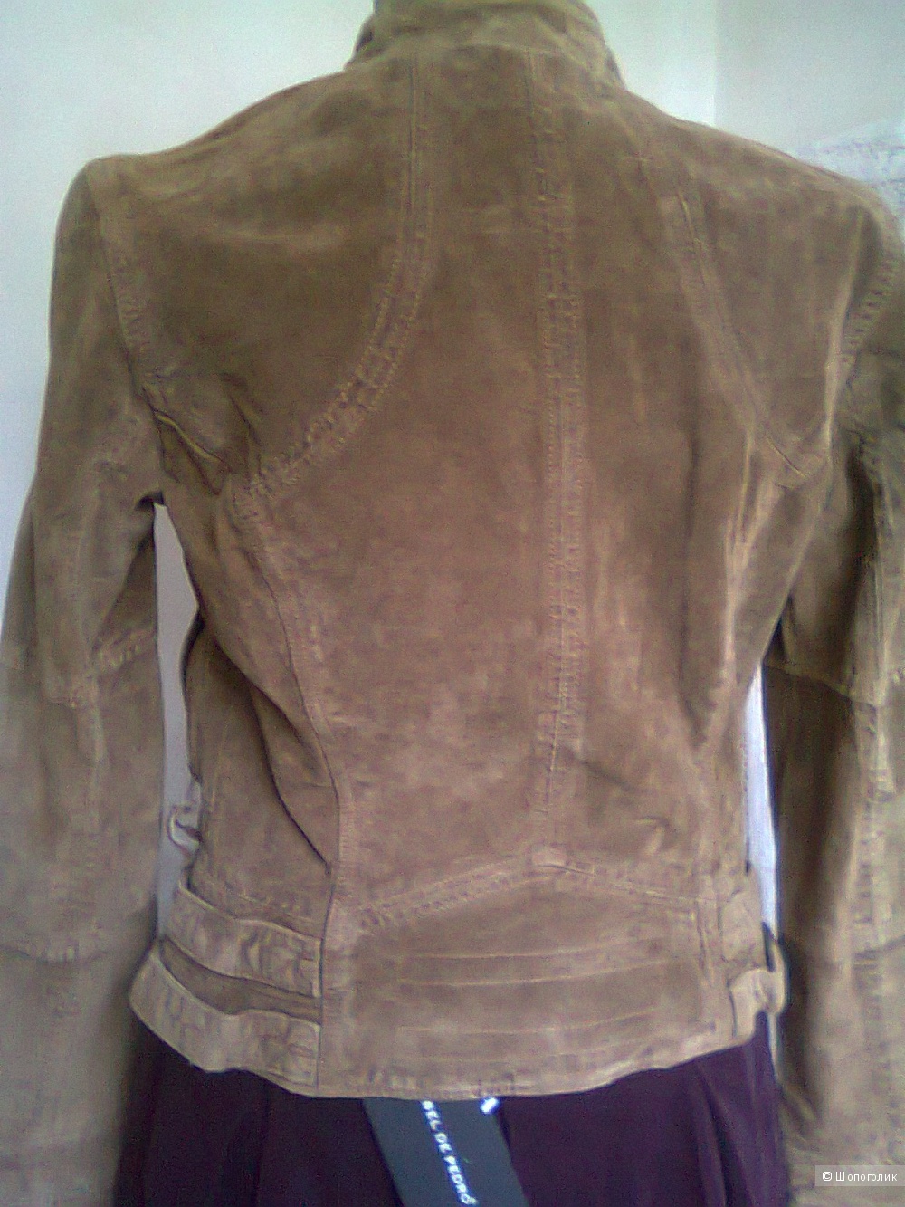 Куртка-пиджак ZARA р. S  б/у натуральная замша/кожа