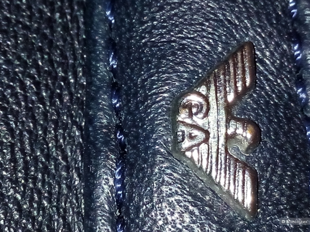 Кожаная куртка "Armani Jeans" размер 44 IT, 44-42 Россия может 46