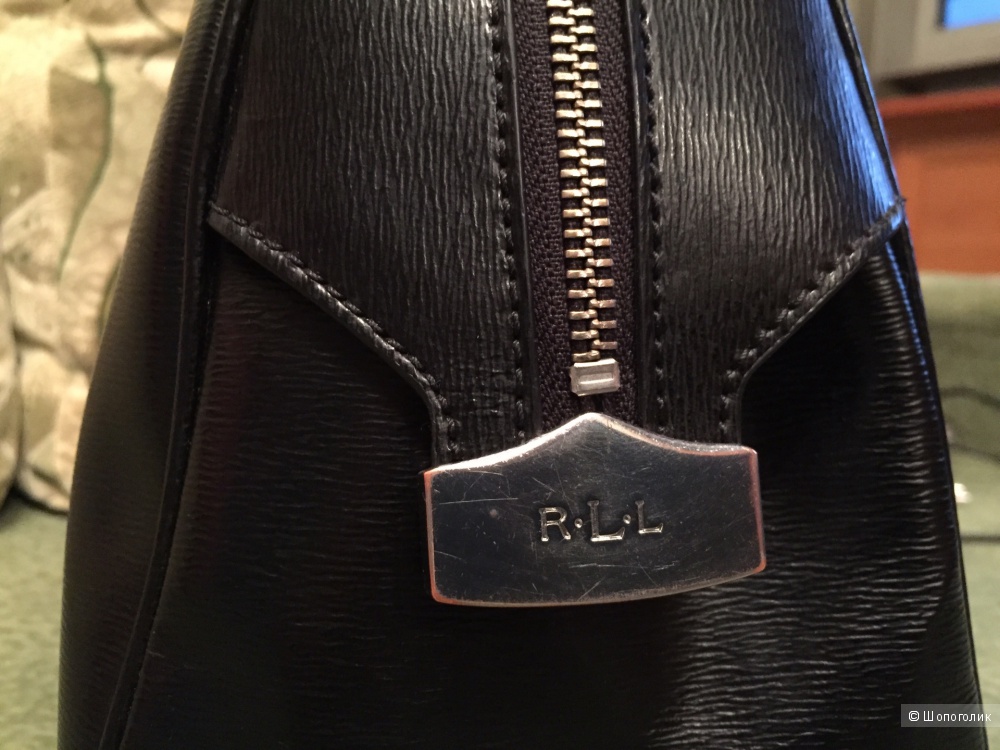 Чёрная сумка Ralph Lauren оригинал нат.кожа б/у