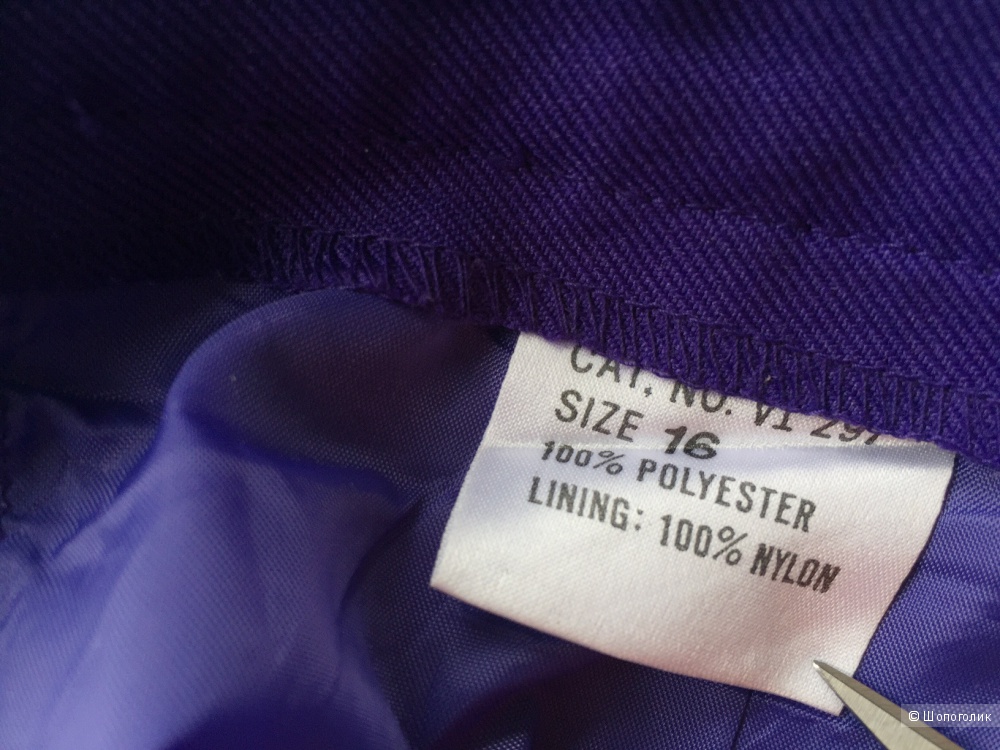 Юбка фиолетового цвета прямой силуэт марка Jak&Rae  размер 50-52