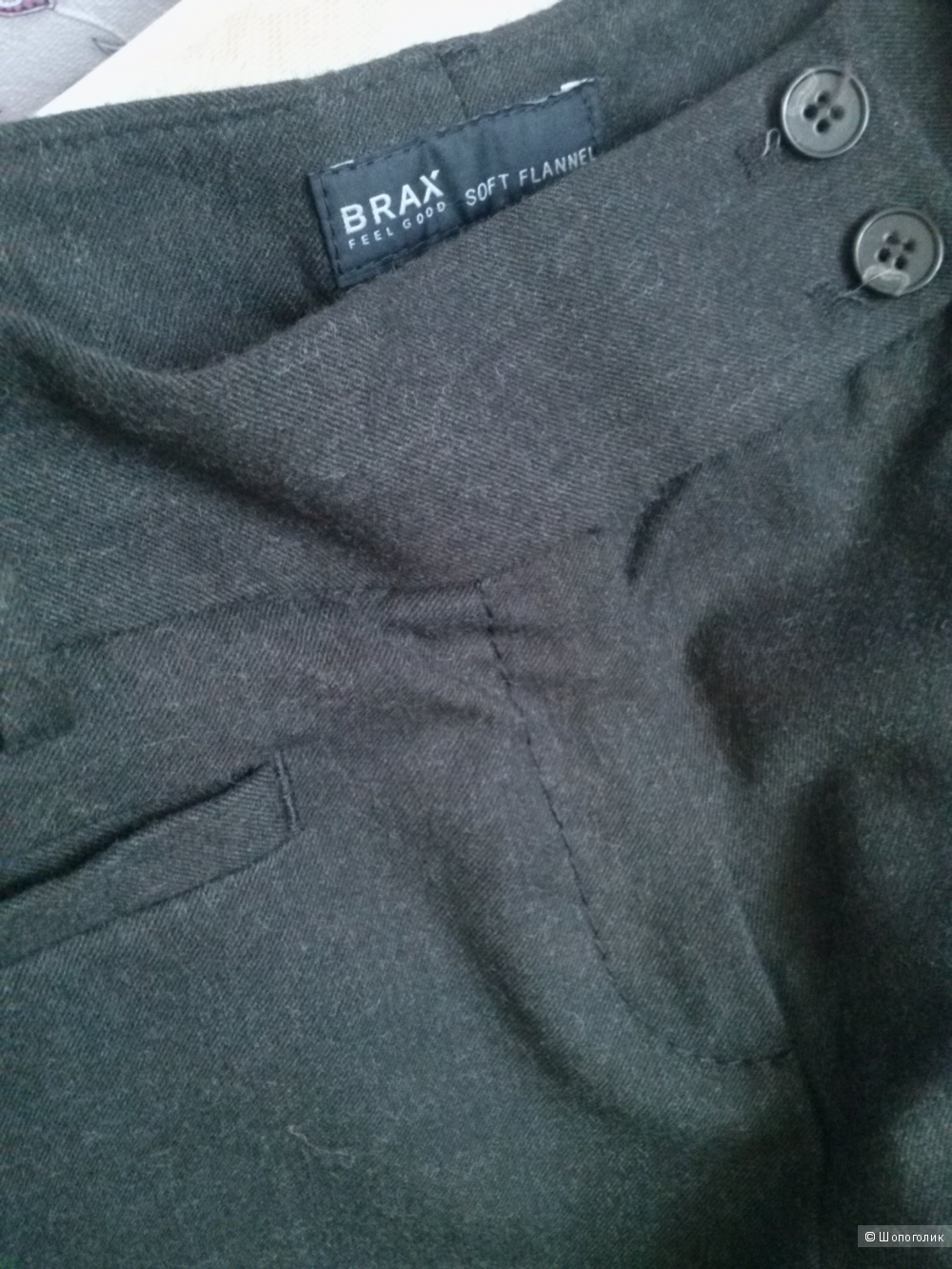 BRAX новые брюки, из 100% шерсти, шоколадного цвета, 29\34 размер, вмагазине Другой магазин — на Шопоголик