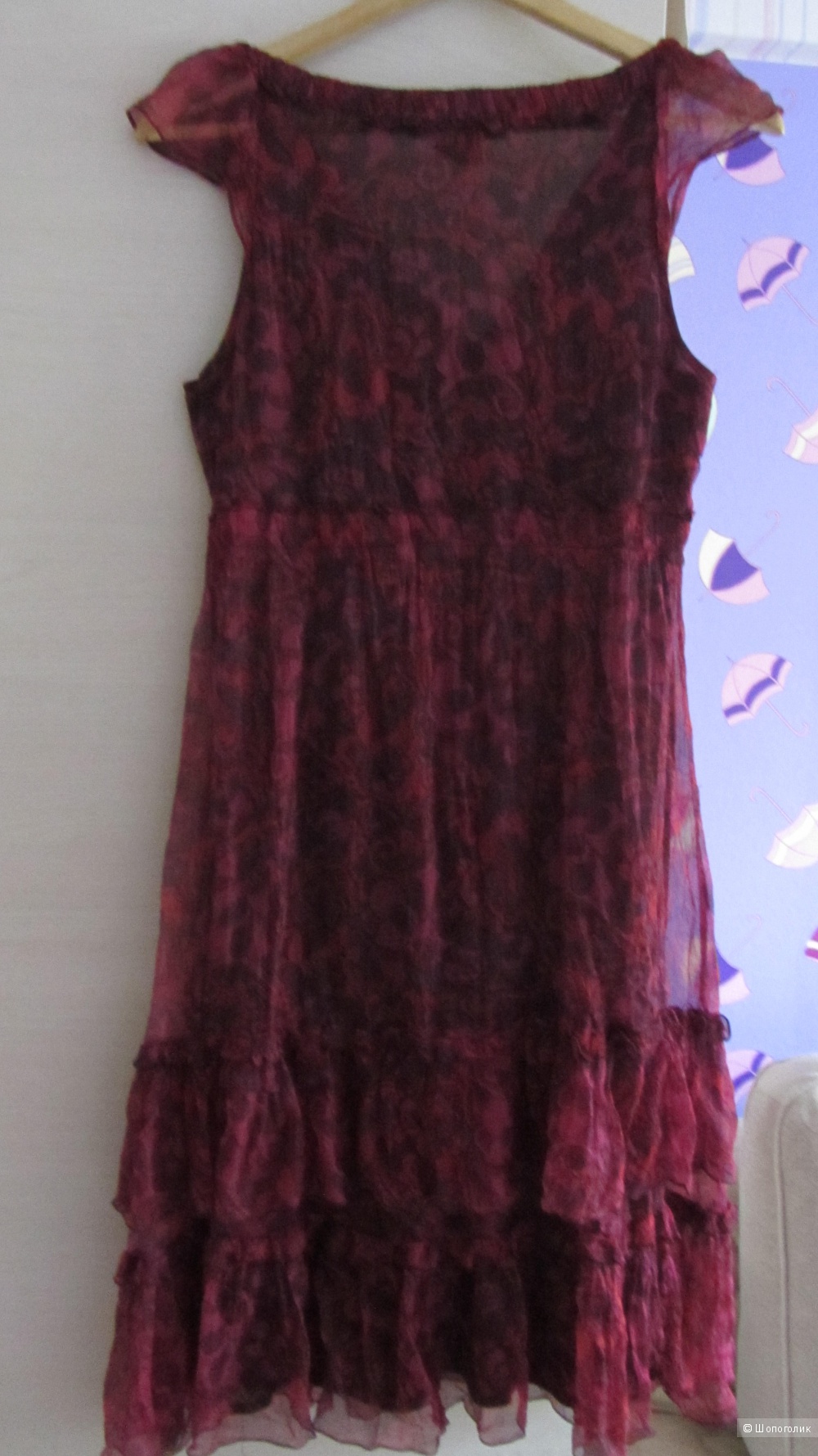 Шелковое платье Zara, размер L ( на российский 46)