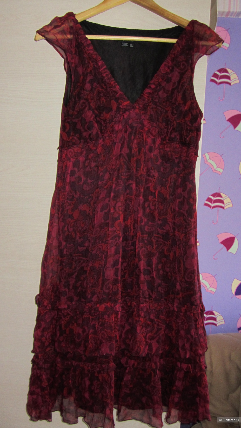 Шелковое платье Zara, размер L ( на российский 46)