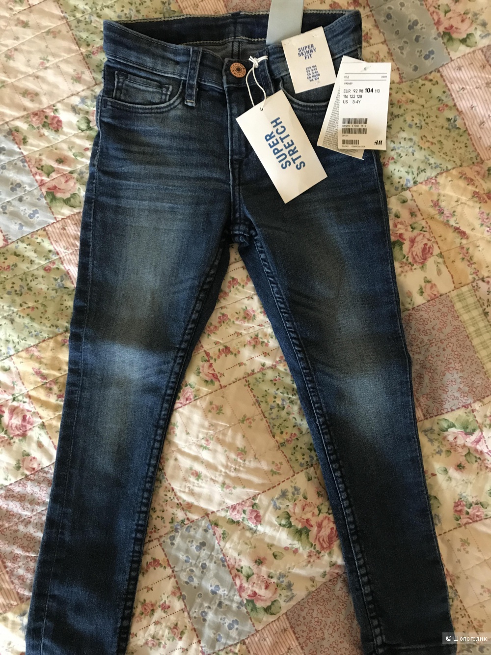 Новые джинсы H&M на девочку размер 104 см