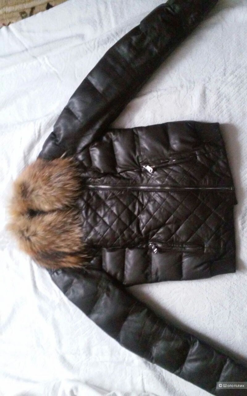 Зимняя кожаная курточка