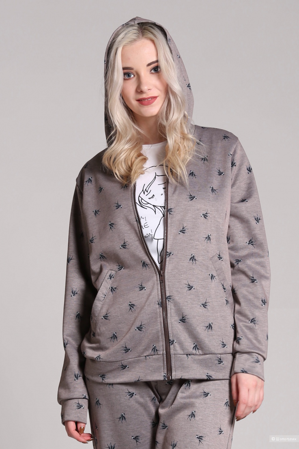 Трикотажный костюм в стиле "sport style", собственное производство (Пион), размеры: 46-50
