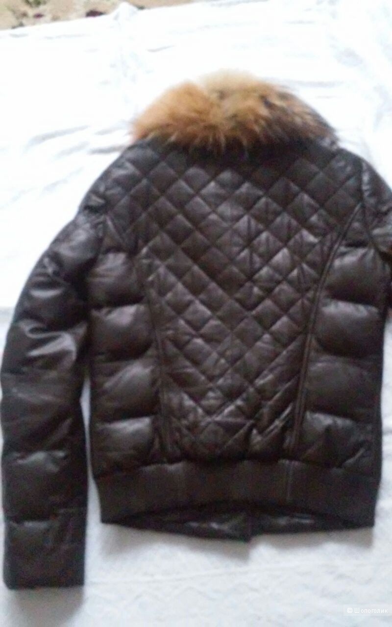 Зимняя кожаная курточка