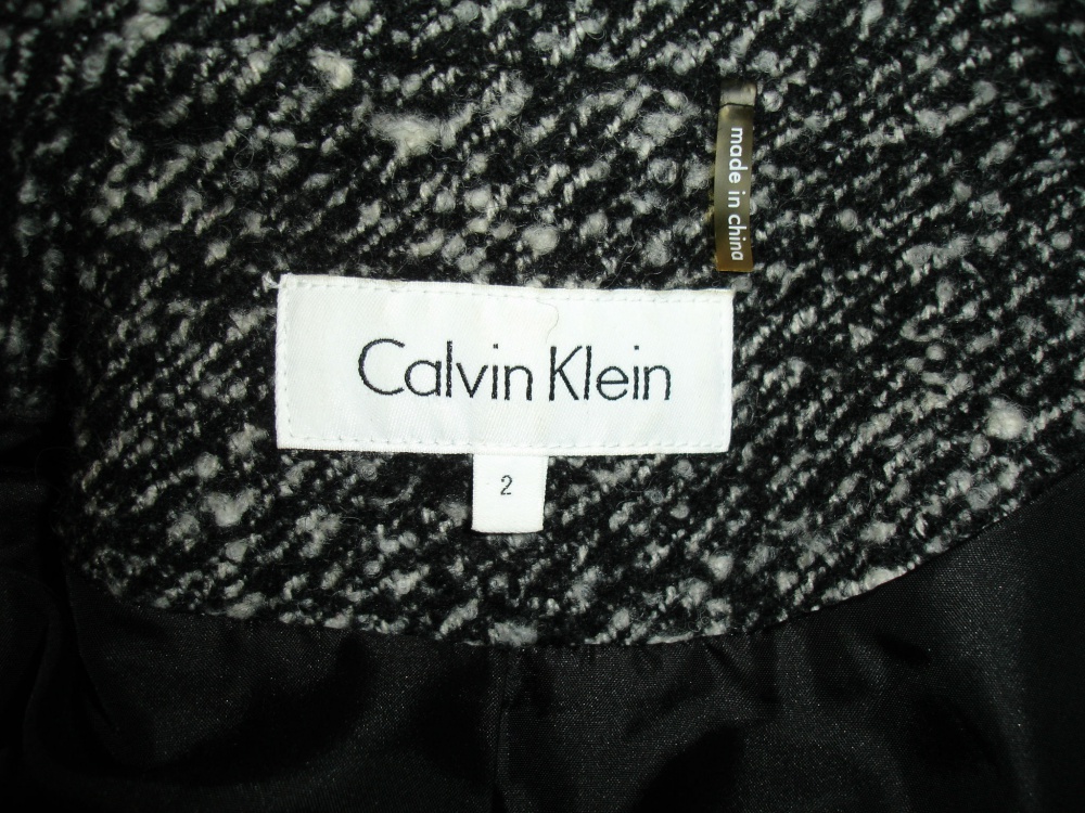 Пальто Calvin Klein, размер US2, 50% шерсть