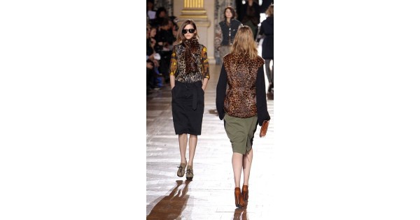 Меховая куртка Dries Van Noten размер L