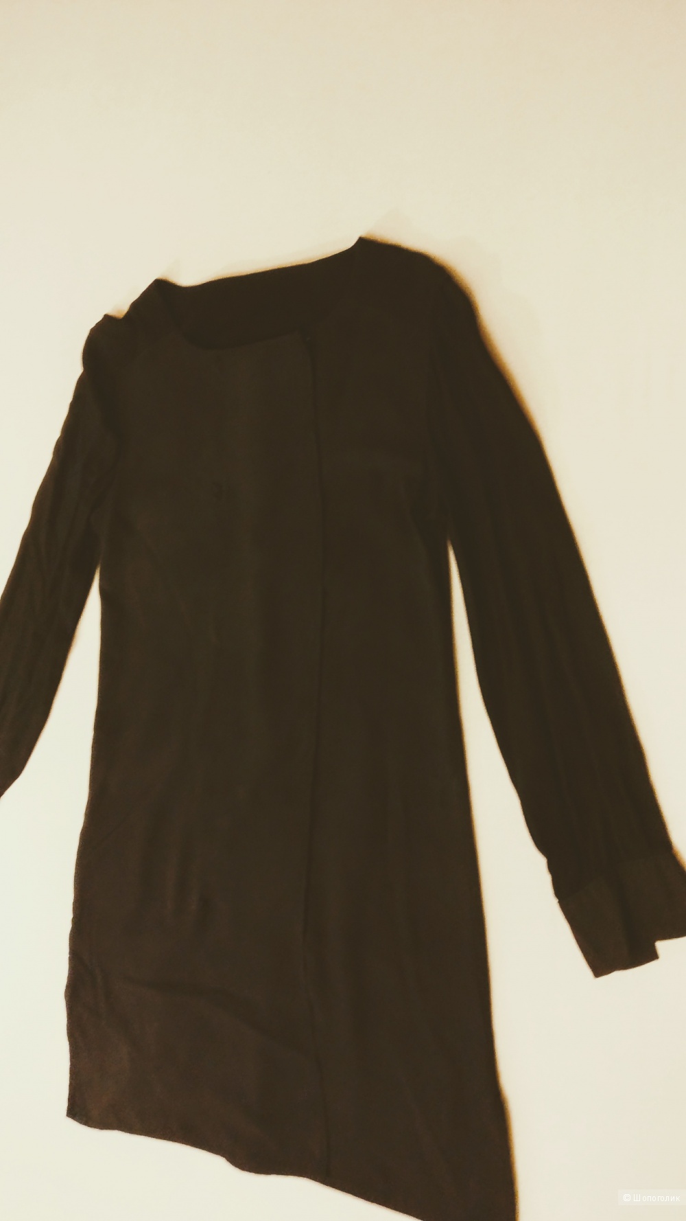 Черное платье Loft из натурального шелка, размер  xs