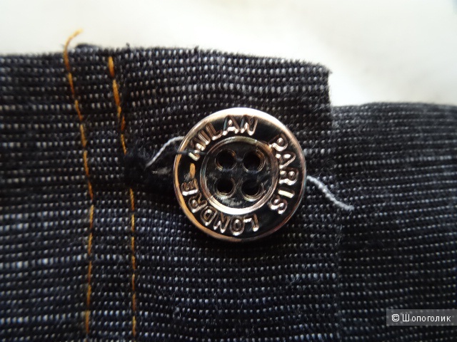 Итальянский джинсовый пиджак-куртка, размер S, б/у