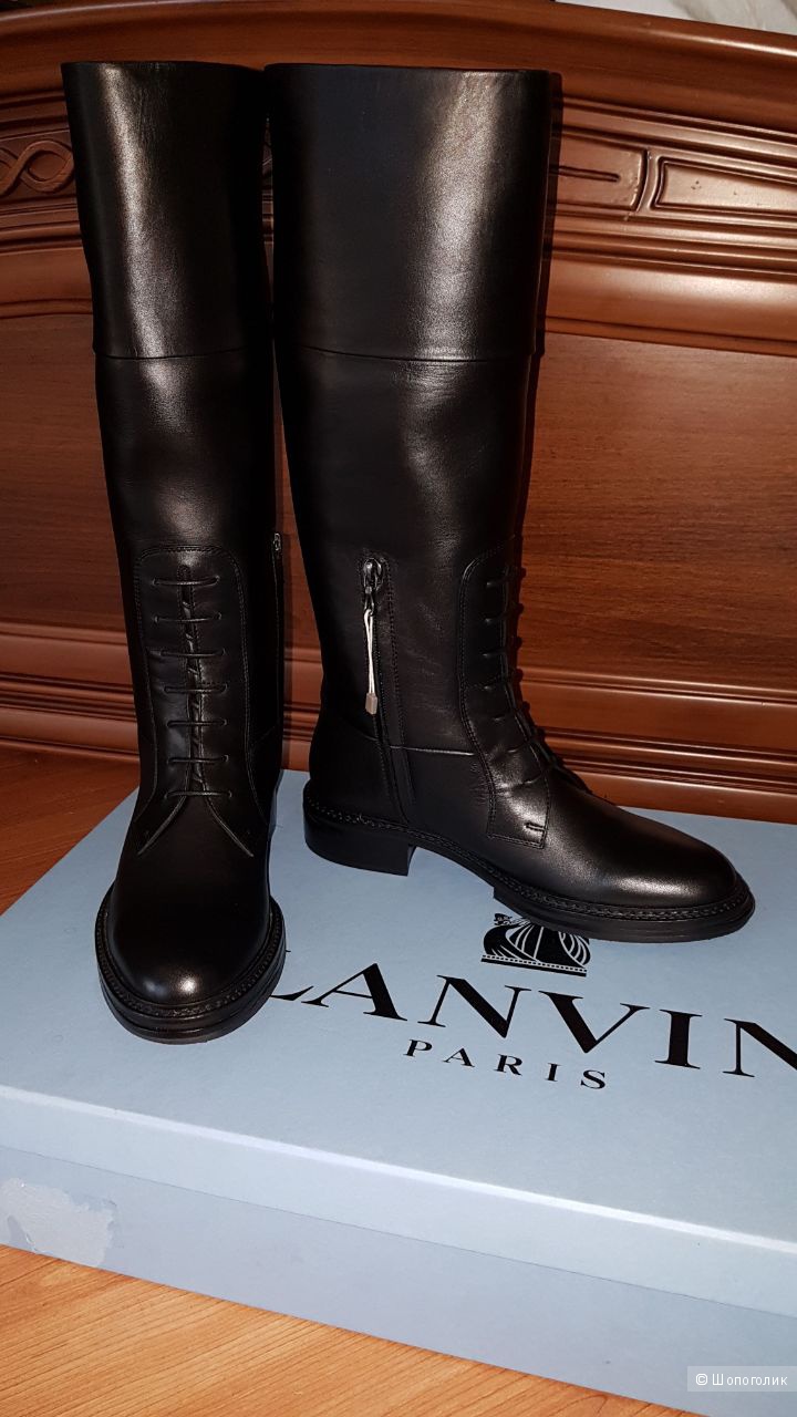 Сапоги Lanvin 38.5 размера черного цвета