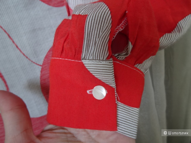 Корейская блузка с рюшами, размер 40-42, б/у