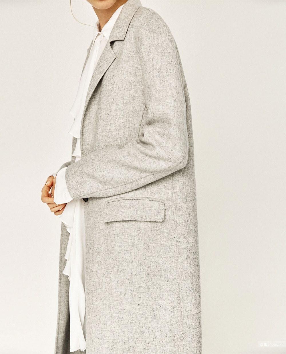 Zara Woman Пальто Серое 44