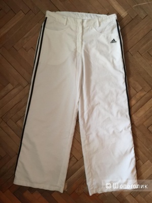 Шикарные  белые брюки марки ADIDAS размер 46-48