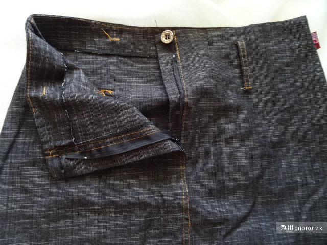 Итальянский джинсовый пиджак-куртка, размер S, б/у