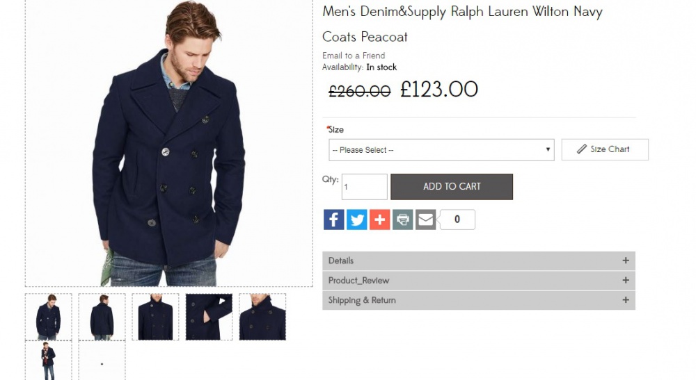 Ralph Lauren мужское пальто/полупальто под джинсы или брюки Новое.Оригинал р.48
