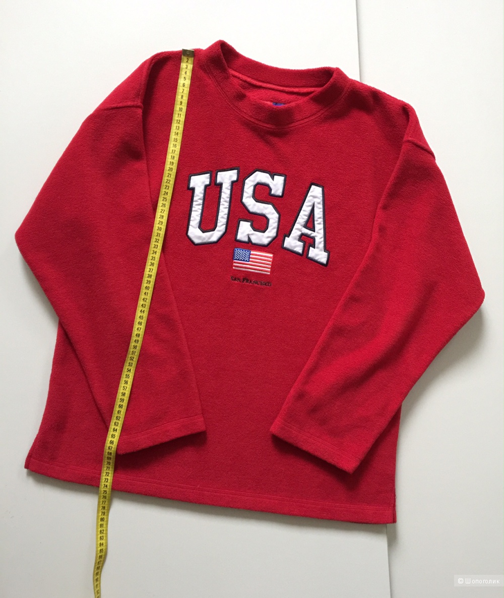 Красный свитшот USA марки Navy & RED размер L