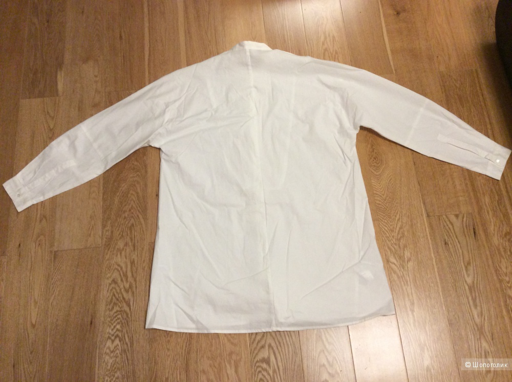 Длинная белая рубашка из хлопка Mango Suit р.М