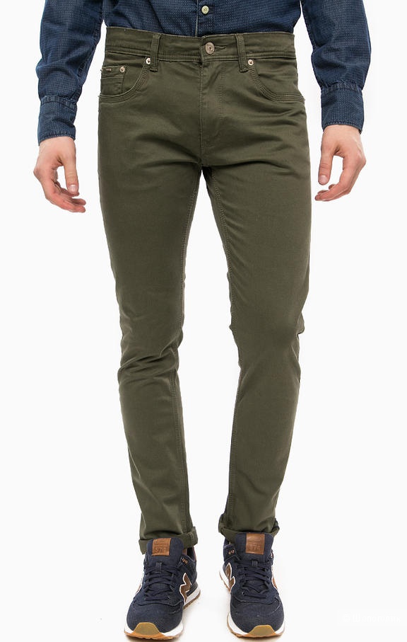 Зауженные брюки цвета хаки, Alcott,48 размер