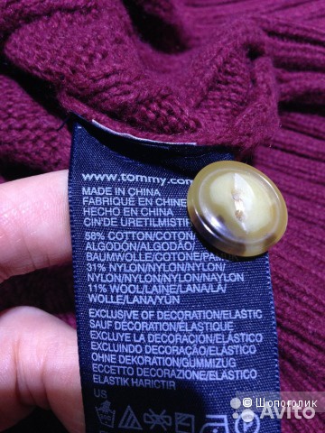 Tommy Hilfiger теплый свитер Новый р.L