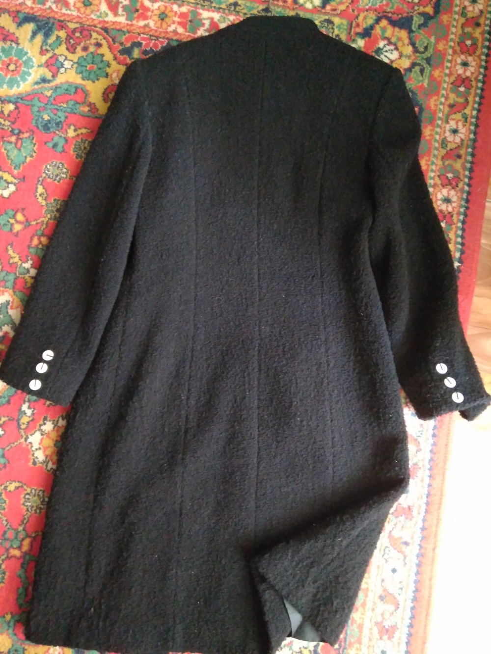Черное пальто, российское производство, 46 размер