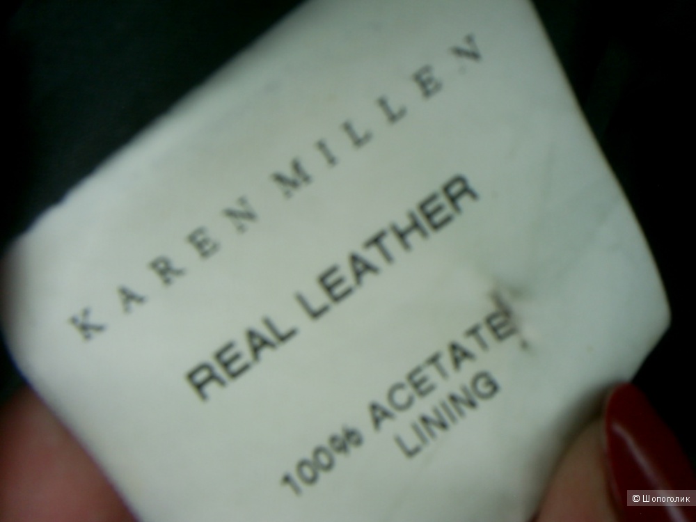 Кожаный плащ от Karen Millen р 8 евр на 40-42 русс.
